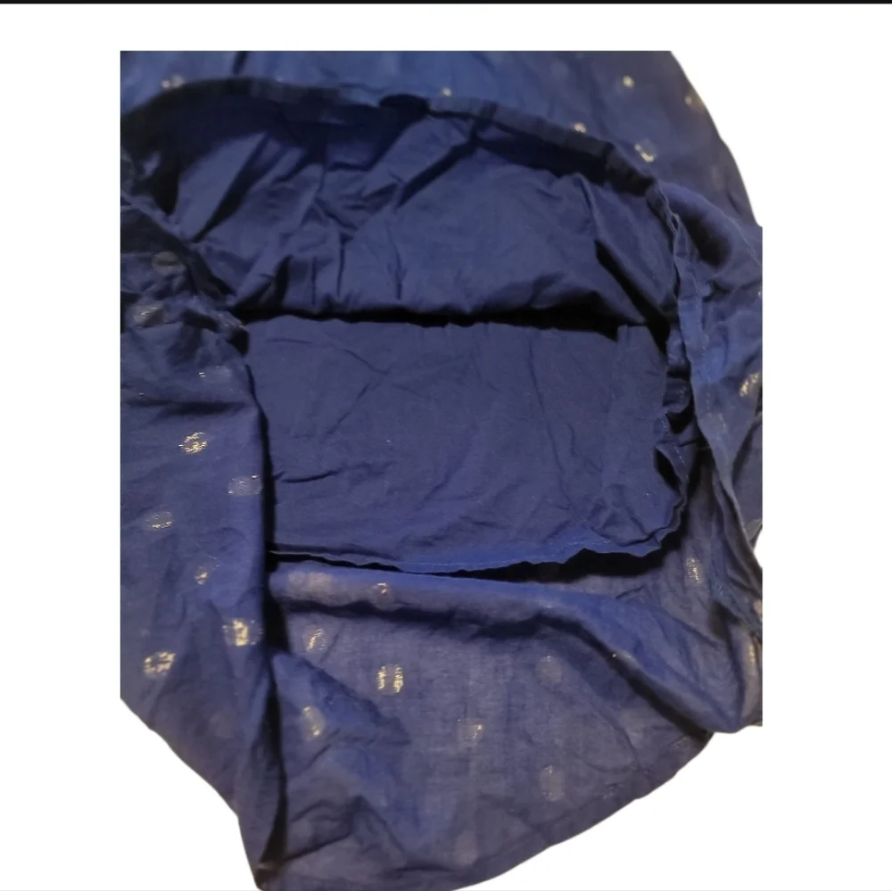 Old Navy 100% Cotton Bright Cobalt Blue and Silver Sleeveless Dress Size 8